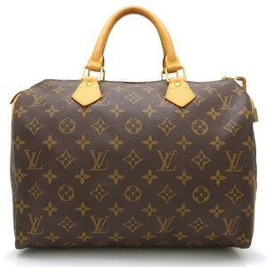 Louis Vuitton Monogram Speedy 30 Handbag Brown